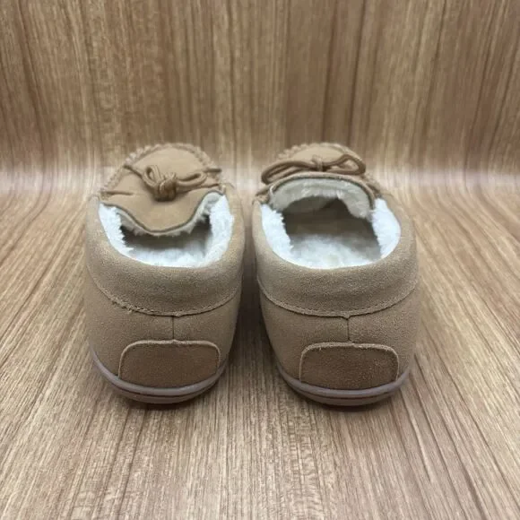 Minnetonka‎ Camp Tie Moccasin Lined Hard Rubber Sole Women’s Size 8 M - Picture 5 of 8